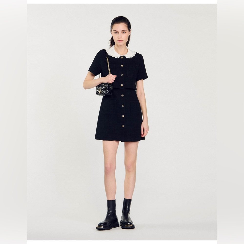 Sandro Faustine Woven Dress